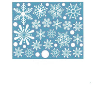 HKM-649171 Static Glass Window Stickers for Christmas and New Year - Cartoon Style, Waterproof PVC, 28x35cm