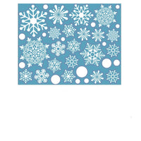 HKM-649171 Static Glass Window Stickers for Christmas and New Year - Cartoon Style, Waterproof PVC, 28x35cm