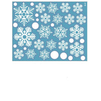 HKM-649171 Static Glass Window Stickers for Christmas and New Year - Cartoon Style, Waterproof PVC, 28x35cm