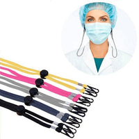 HKM-649235 Adjustable Windproof Mask Elastic Band Rope - 7MM Polyester Design