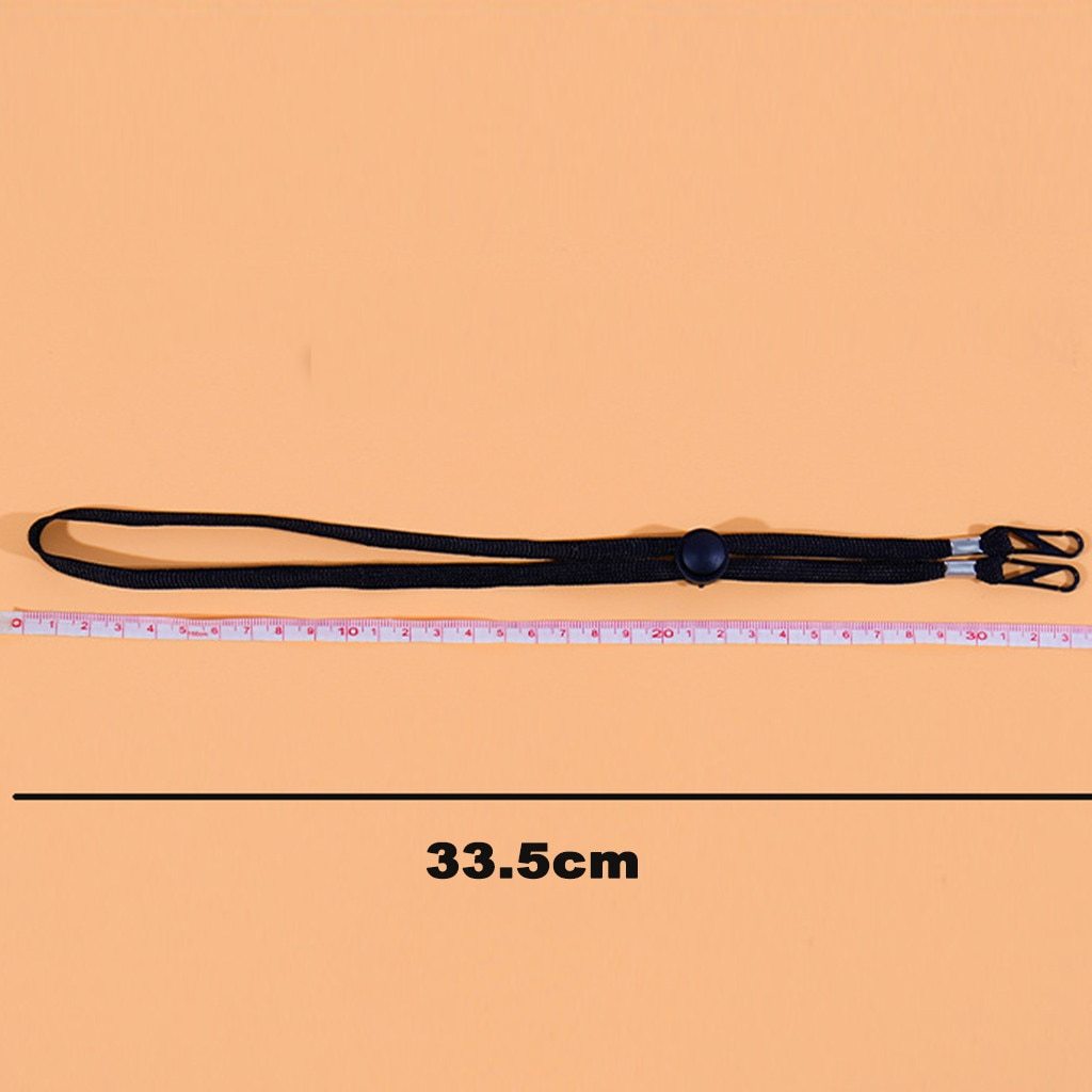 HKM-649235 Adjustable Windproof Mask Elastic Band Rope - 7MM Polyester Design