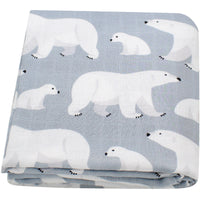 HKM-649235 Bamboo Cotton Gauze Baby Swaddling Blanket - Soft Colors and Fun Animal Patterns for All Seasons