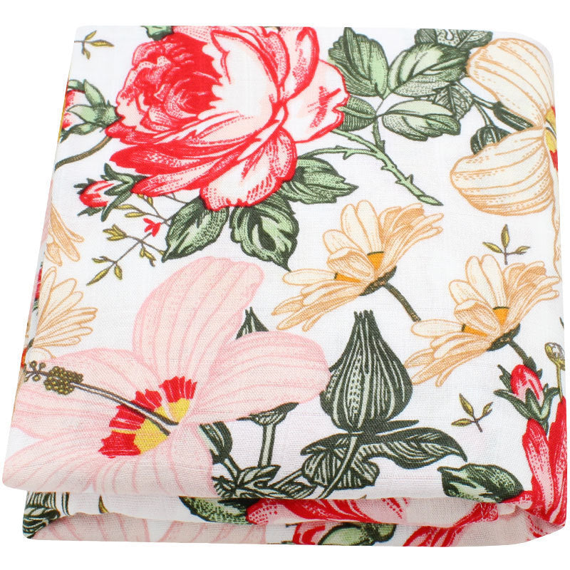 HKM-649235 Bamboo Cotton Gauze Baby Swaddling Blanket - Soft Colors and Fun Animal Patterns for All Seasons