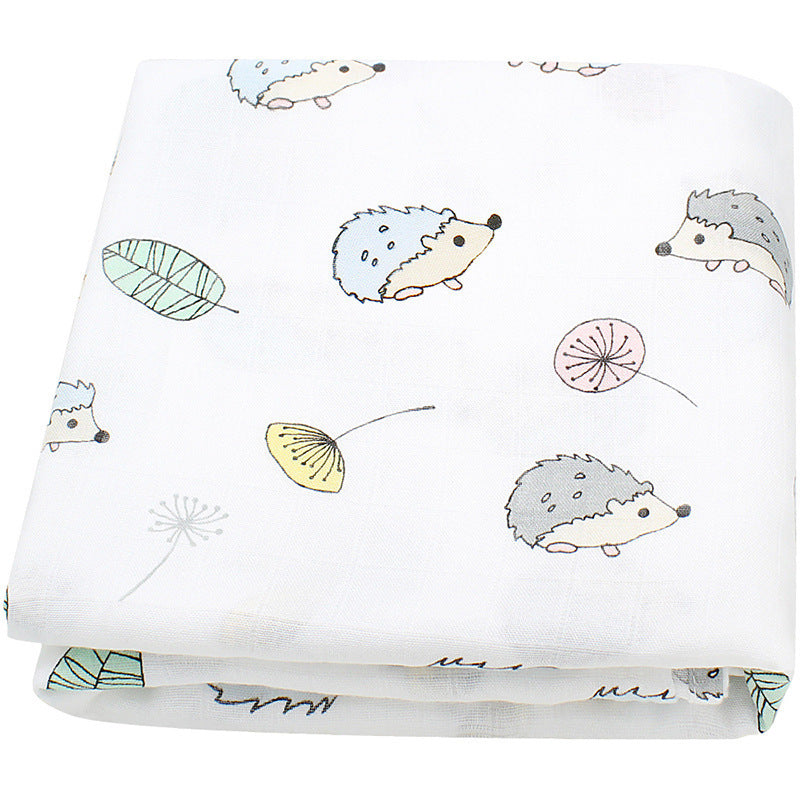 HKM-649235 Bamboo Cotton Gauze Baby Swaddling Blanket - Soft Colors and Fun Animal Patterns for All Seasons