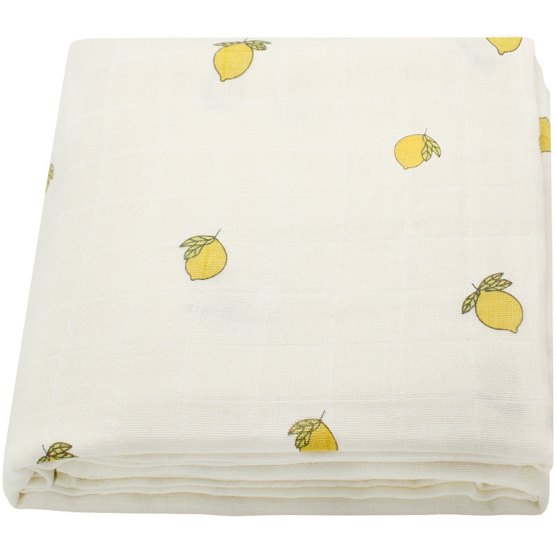 HKM-649235 Bamboo Cotton Gauze Baby Swaddling Blanket - Soft Colors and Fun Animal Patterns for All Seasons