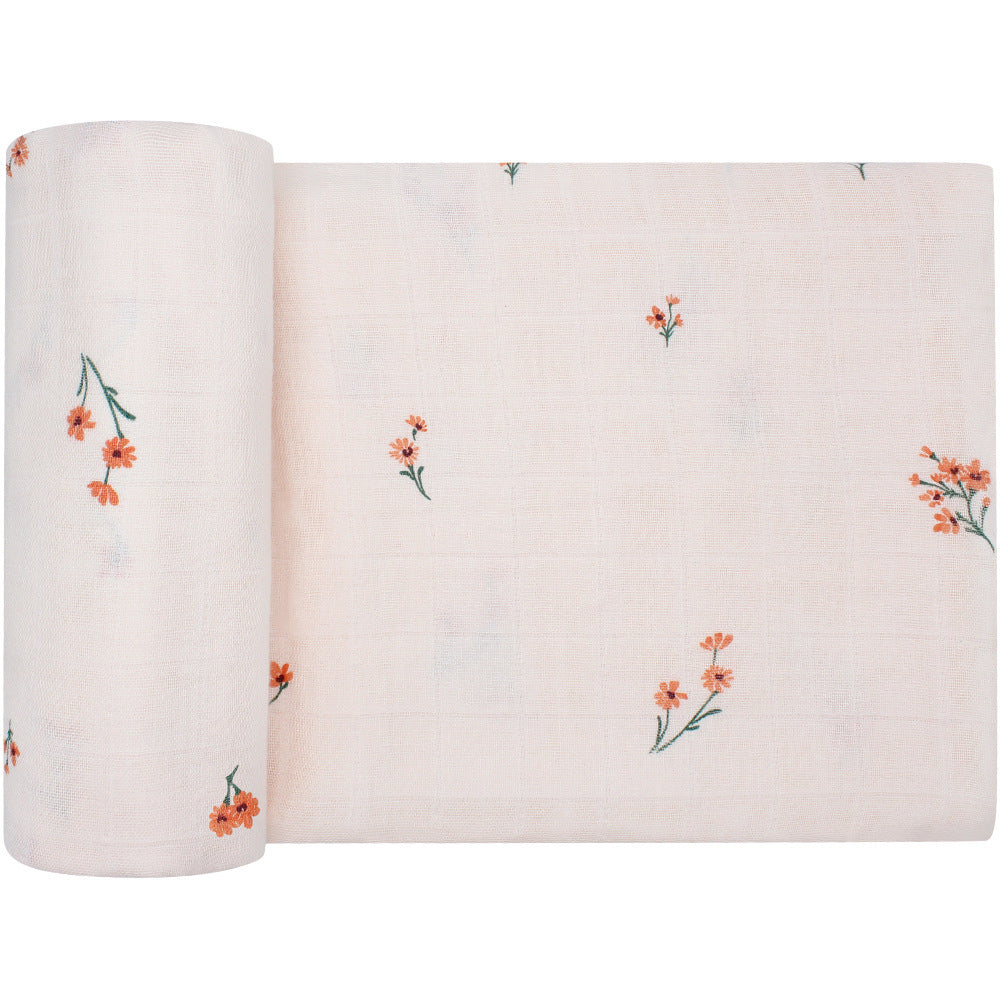HKM-649235 Bamboo Cotton Gauze Baby Swaddling Blanket - Soft Colors and Fun Animal Patterns for All Seasons