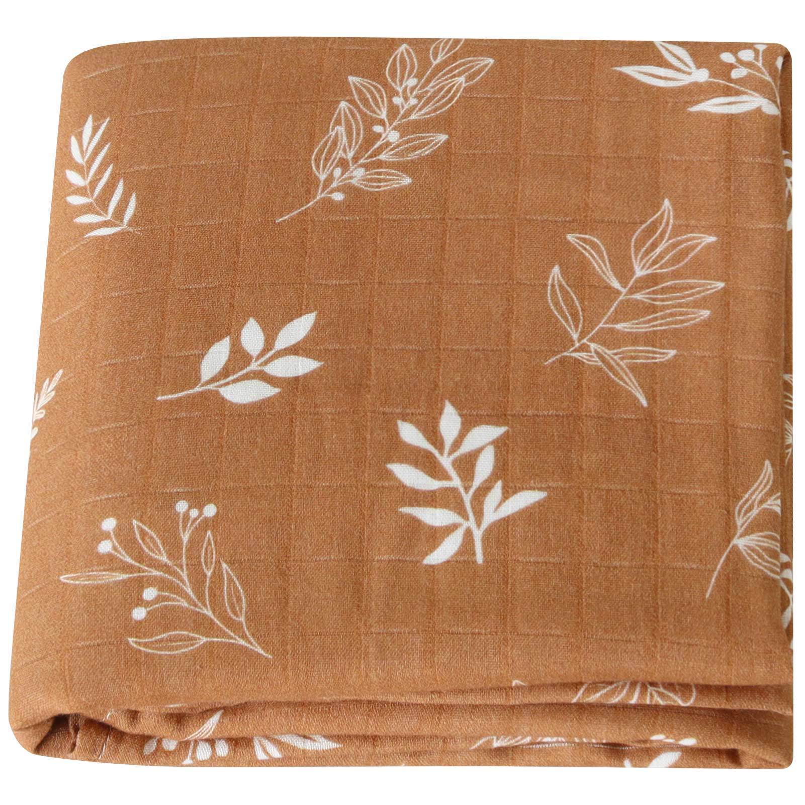HKM-649235 Bamboo Cotton Gauze Baby Swaddling Blanket - Soft Colors and Fun Animal Patterns for All Seasons