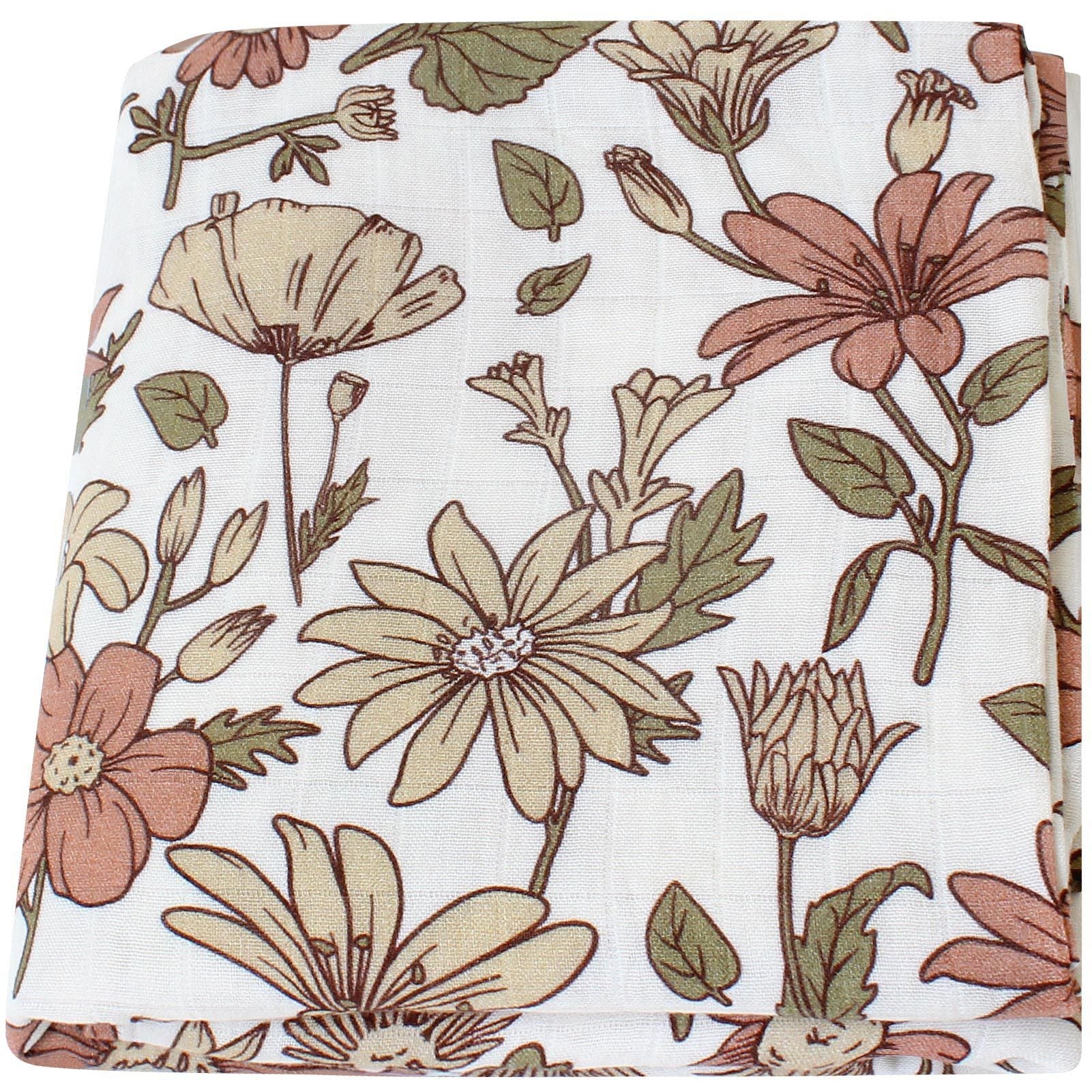 HKM-649235 Bamboo Cotton Gauze Baby Swaddling Blanket - Soft Colors and Fun Animal Patterns for All Seasons