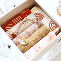 HKM-649235 Bamboo Cotton Gauze Baby Swaddling Blanket - Soft Colors and Fun Animal Patterns for All Seasons