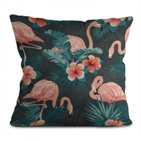 HKM-649235 Super Soft Square Pillowcase in Short Plush Linen Peach Skin - 45cm x 45cm for Sofa, Bed, and Car Use