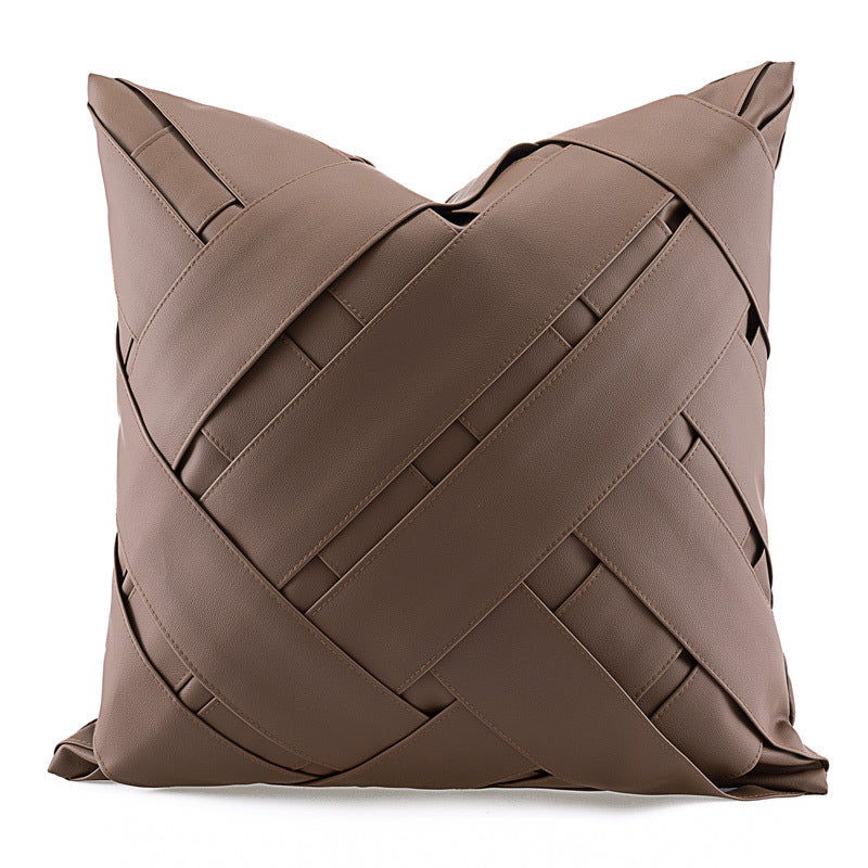 HKM-649363 Brown and Orange Light Luxury Pillow Case Set - Various Sizes and Styles for Modern Living Rooms