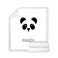 HKM-649363 Cozy Coral Fleece Panda Series Flannel Blanket