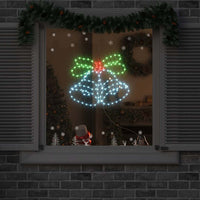 HKM-649363 Multicolor Illuminated Christmas Bell with 144 LEDs, 56 x 46 cm, PVC Decorative Holiday Accent