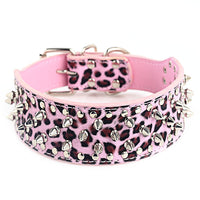 HKM-649427 Bullet Rivet Dog Collar for Medium and Large Pets - Available in Multiple Colors and Durable PU Material