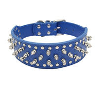 HKM-649427 Bullet Rivet Dog Collar for Medium and Large Pets - Available in Multiple Colors and Durable PU Material