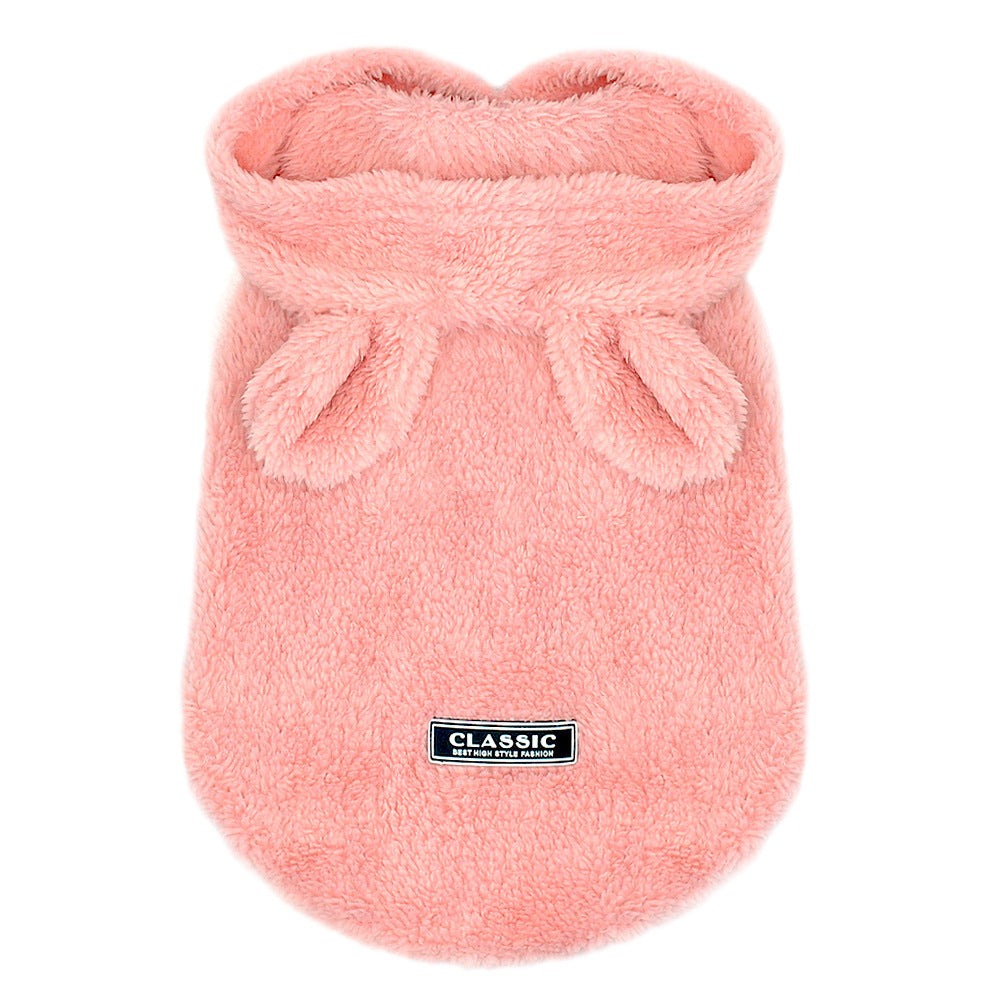 HKM-649427 Cozy Double-Sided Velvet Cartoon Warm Clothes for Small Dogs in Multiple Sizes