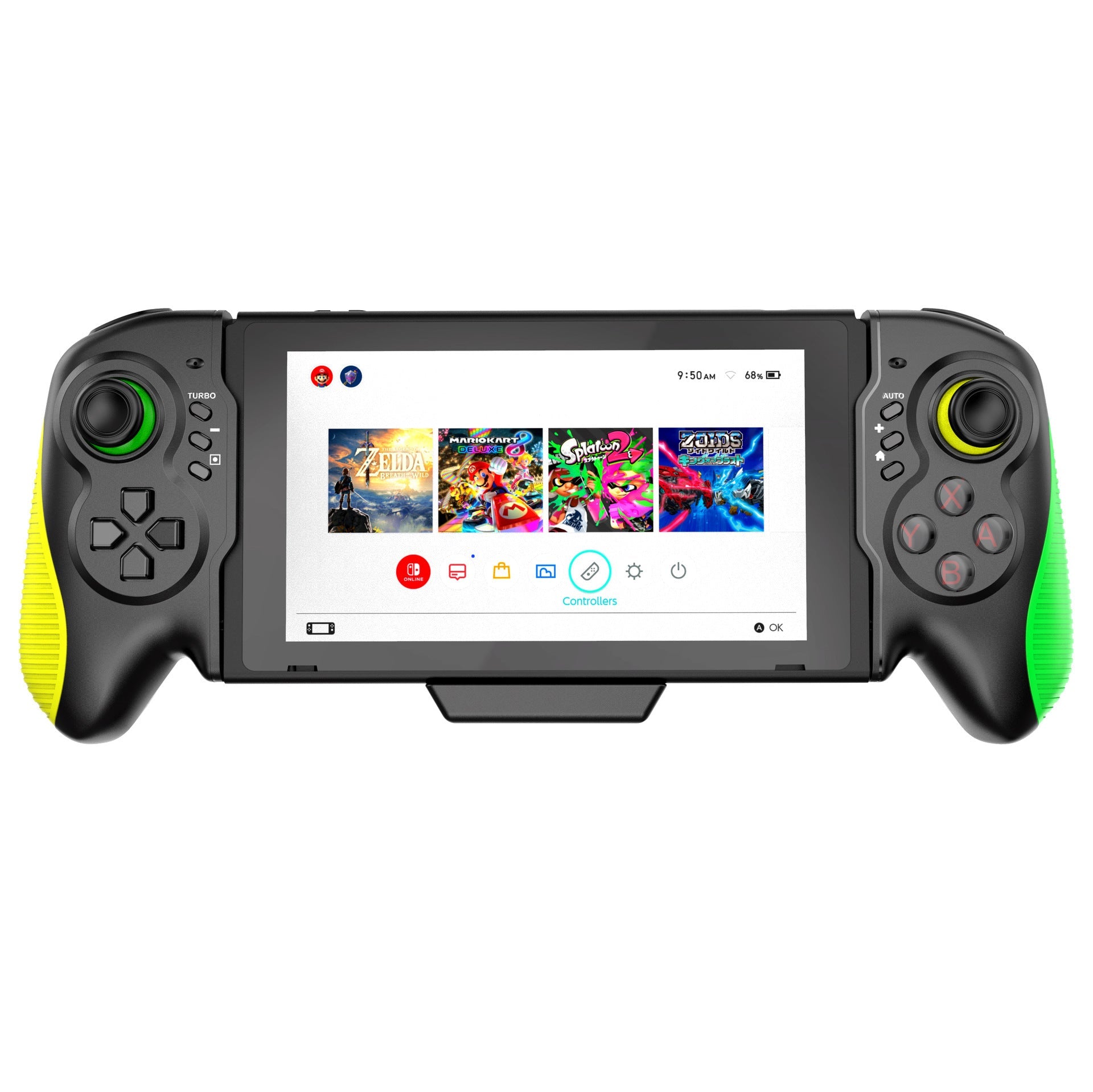 HKM-649427 In-Line Somatosensory Game Handle Controller for Switch and PC - Yellow-Green