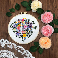 HKM-649555 Love Embroidery Kit - Simple 3D Design for Home and Outdoor Decoration