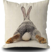HKM-649619 Textured Nordic Linen Throw Pillow Cover in Peach Skin Finish - 45x45cm