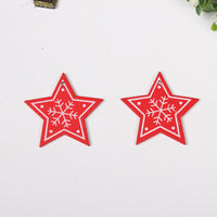 HKM-649683 Wooden Christmas Ornaments - European Style Cartoon Craft Pendants, MDF Hanging Decorations