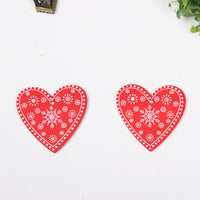 HKM-649683 Wooden Christmas Ornaments - European Style Cartoon Craft Pendants, MDF Hanging Decorations