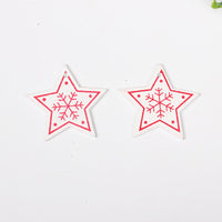 HKM-649683 Wooden Christmas Ornaments - European Style Cartoon Craft Pendants, MDF Hanging Decorations