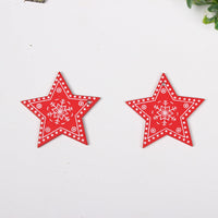 HKM-649683 Wooden Christmas Ornaments - European Style Cartoon Craft Pendants, MDF Hanging Decorations