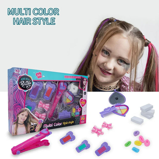 KTX-649811 Disposable Hair Cream Set for Children's Pretend Play - 3 Colors Hair Dye for Indoor Creative Fun