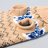 HKM-649811 Warm Stretch Snowflake Pet Sweater for Cats and Dogs - Haze Gray Beige, Size XL