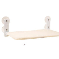 HKM-650067 Cordless Folding Cat Hammock with Gray Plush and Beige Mesh, Available in Two Sizes