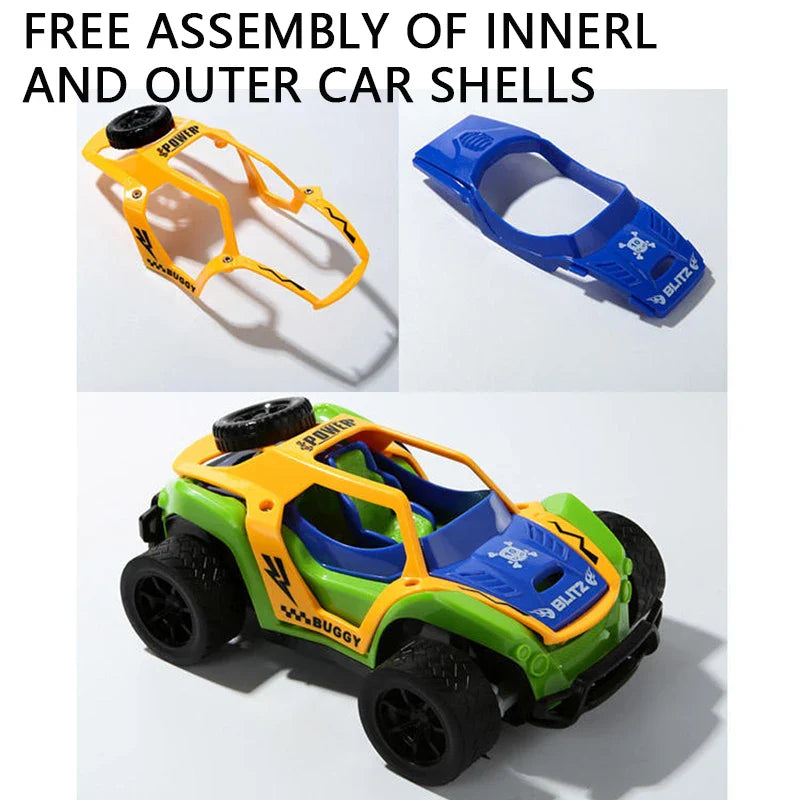 HKM-650131 1:16 Remote Control Military Vehicle Toy with Changeable Shell - Assembled RC Military Car for Ages 8 and Up