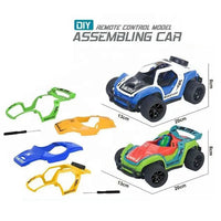 HKM-650131 1:16 Remote Control Military Vehicle Toy with Changeable Shell - Assembled RC Military Car for Ages 8 and Up