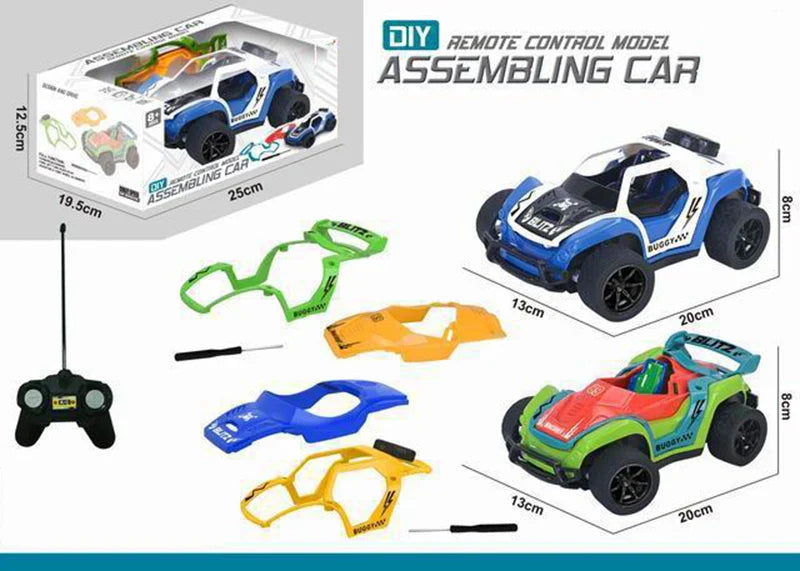 HKM-650131 1:16 Remote Control Military Vehicle Toy with Changeable Shell - Assembled RC Military Car for Ages 8 and Up
