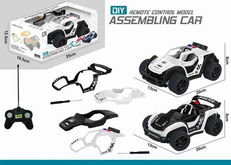 HKM-650131 1:16 Remote Control Military Vehicle Toy with Changeable Shell - Assembled RC Military Car for Ages 8 and Up