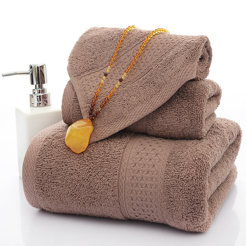 HKM-650131 Three-Piece Cotton Bath Towel Set with Siro Yarn Technology