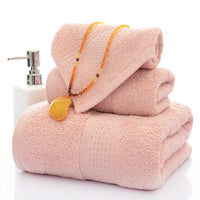 HKM-650131 Three-Piece Cotton Bath Towel Set with Siro Yarn Technology