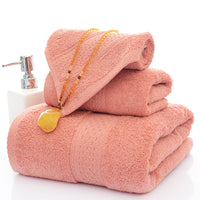 HKM-650131 Three-Piece Cotton Bath Towel Set with Siro Yarn Technology