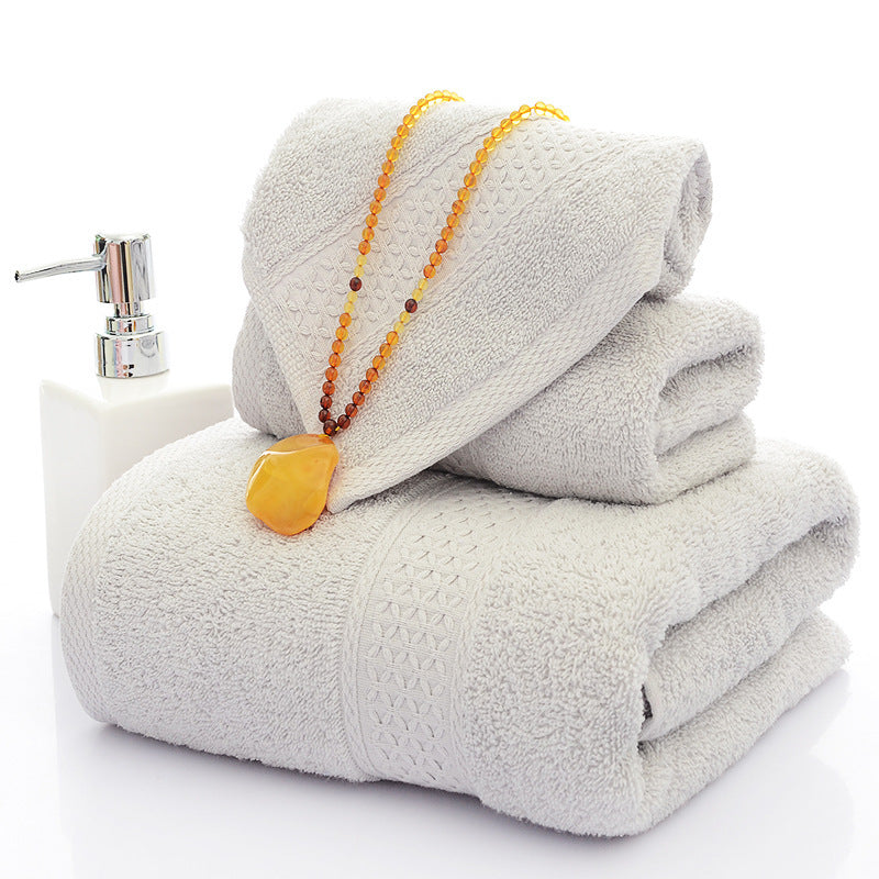 HKM-650131 Three-Piece Cotton Bath Towel Set with Siro Yarn Technology