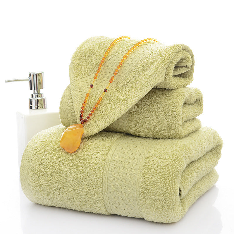 HKM-650131 Three-Piece Cotton Bath Towel Set with Siro Yarn Technology