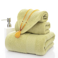 HKM-650131 Three-Piece Cotton Bath Towel Set with Siro Yarn Technology
