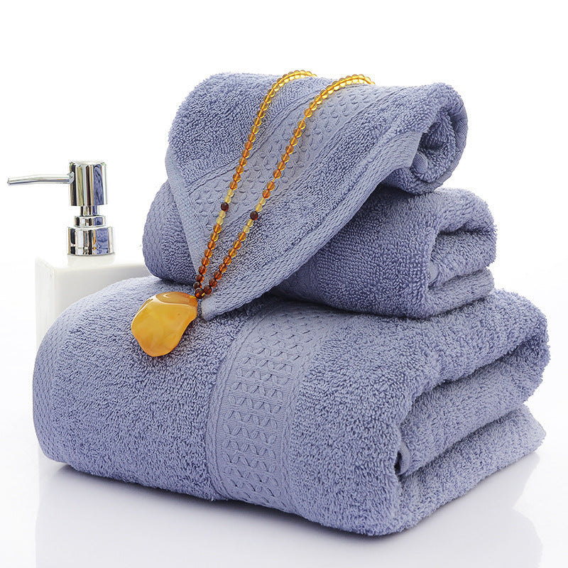 HKM-650131 Three-Piece Cotton Bath Towel Set with Siro Yarn Technology