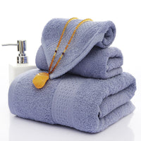 HKM-650131 Three-Piece Cotton Bath Towel Set with Siro Yarn Technology