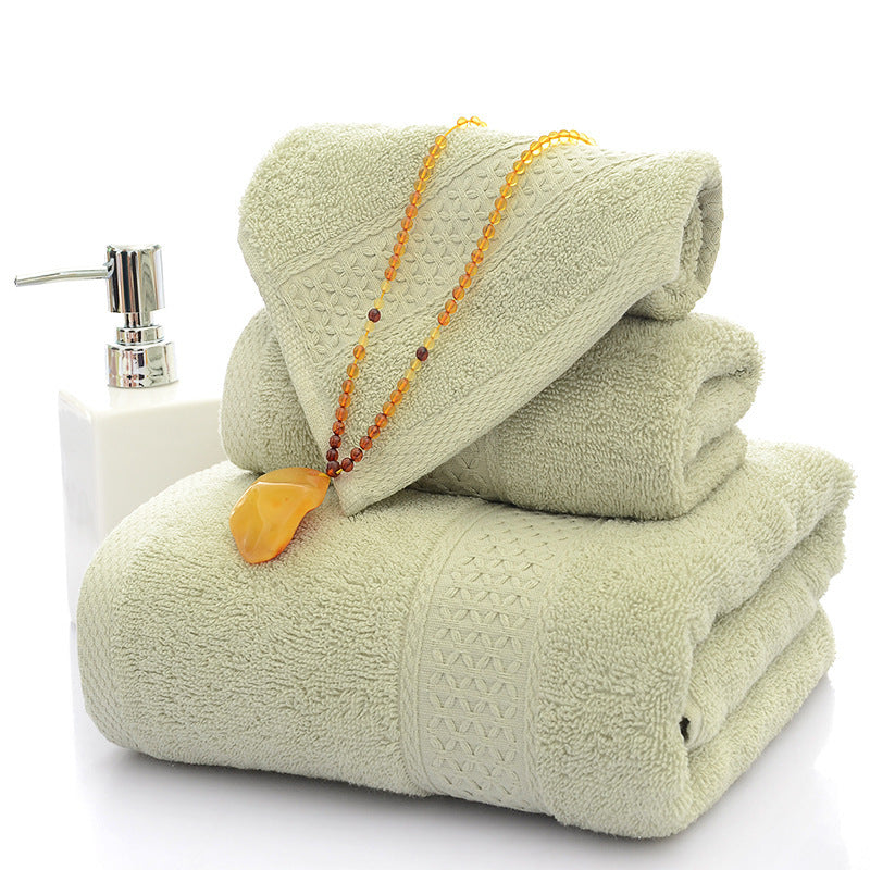 HKM-650131 Three-Piece Cotton Bath Towel Set with Siro Yarn Technology