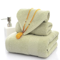 HKM-650131 Three-Piece Cotton Bath Towel Set with Siro Yarn Technology