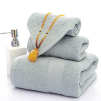 HKM-650131 Three-Piece Cotton Bath Towel Set with Siro Yarn Technology