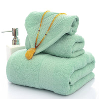 HKM-650131 Three-Piece Cotton Bath Towel Set with Siro Yarn Technology