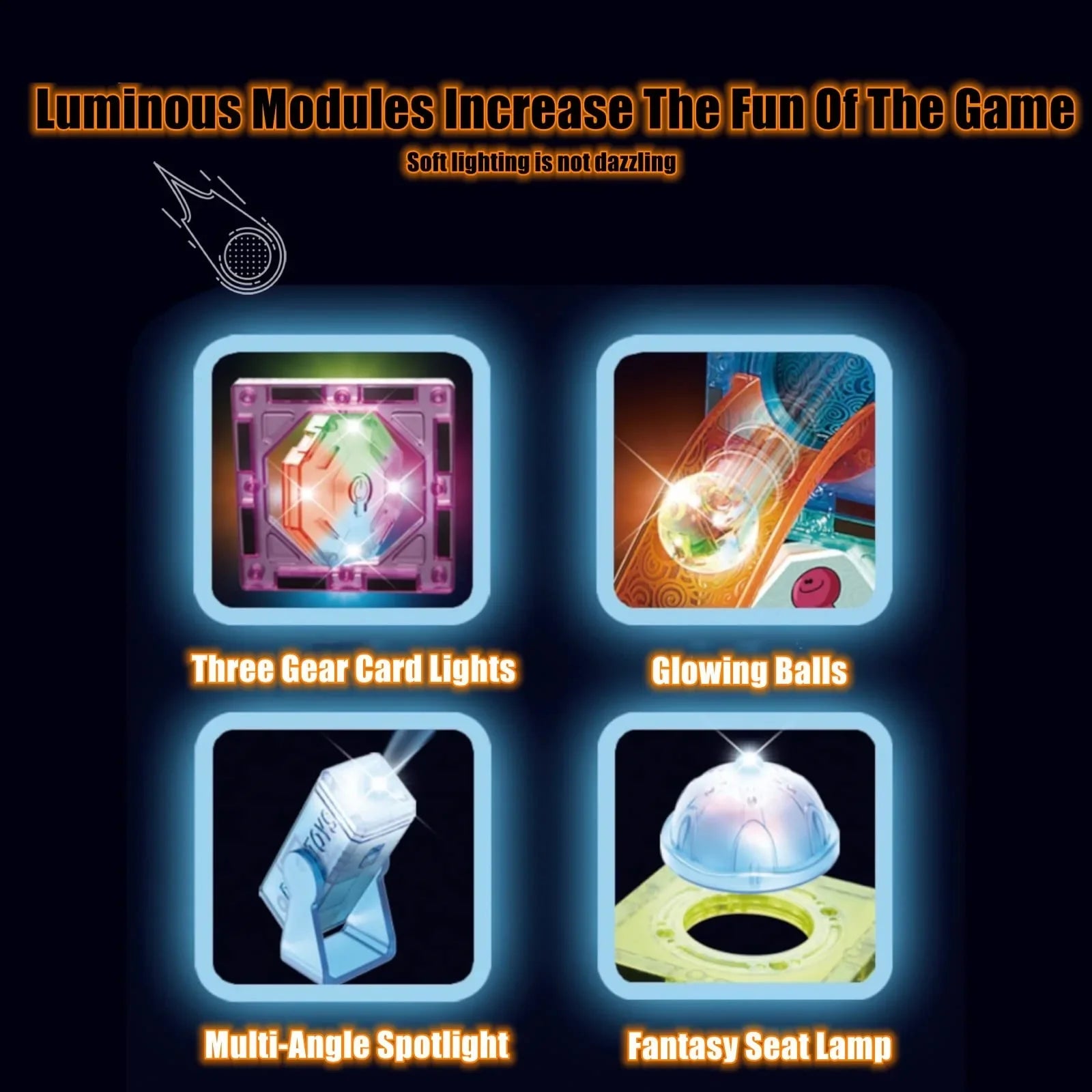 Light-Up Magnetic Building Blocks Set - 110 Pieces of Creative Tiles for Ages 5 and Up