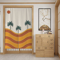 HKM-650259 Customizable Fabric Door Curtain with Telescopic Rod & Magnet - Multiple Sizes and Styles Available