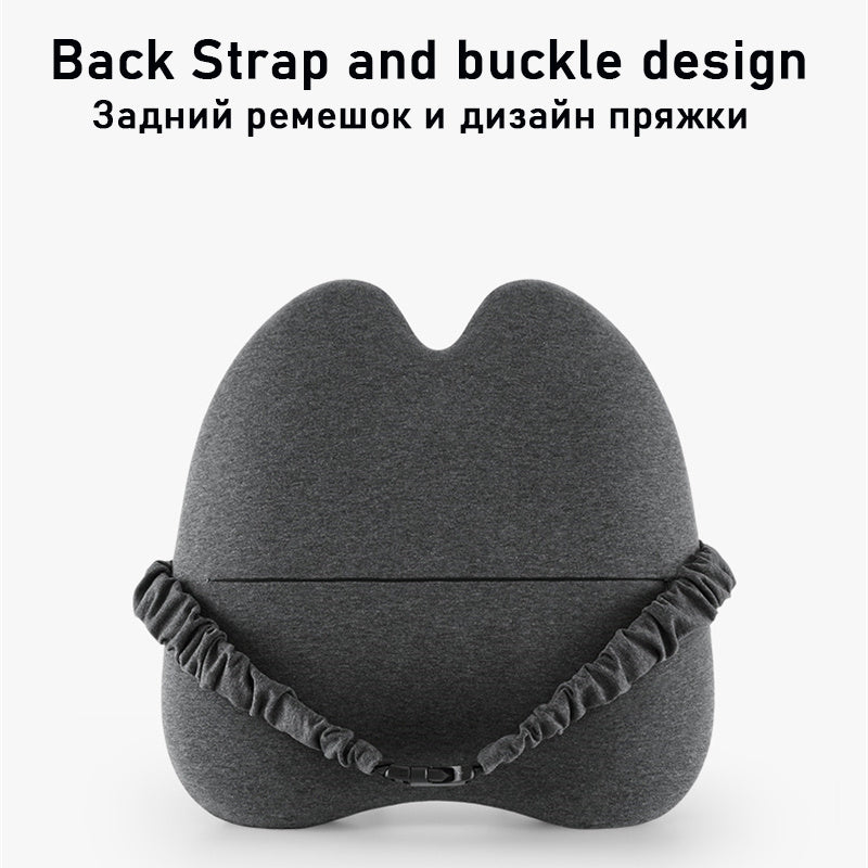 HKM-650387 Memory Foam Lumbar Support Cushion - Modern Design for Office and Home Use in Dark Gray, Light Gray, and Pink