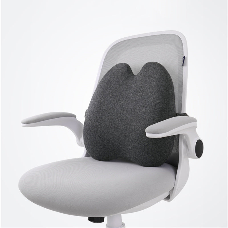 HKM-650387 Memory Foam Lumbar Support Cushion - Modern Design for Office and Home Use in Dark Gray, Light Gray, and Pink